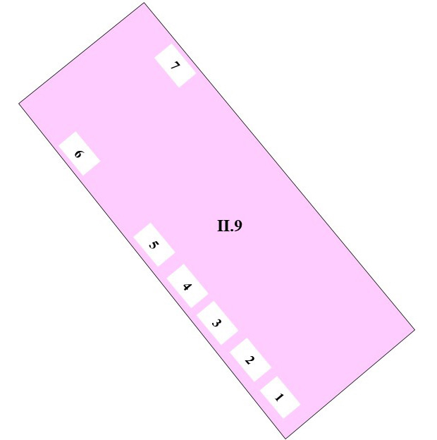 Pompeii Regio II(2) Insula 9. Plan of entrances 1 to 7